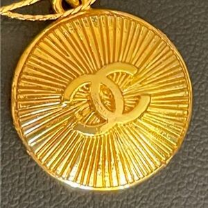 CHANEL Radiant Gold Medallion Necklace